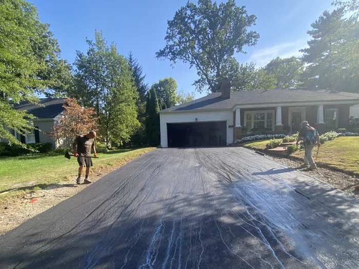 Friendly professional team on a job site
